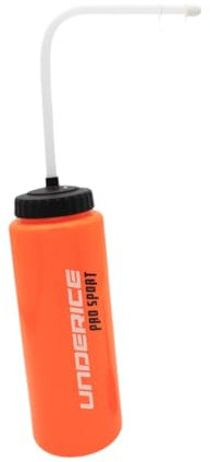 Oshhni Botella de Agua Deportiva, Jarra de Agua de 1L, Botella exprimible con Pajita Larga para béisbol, Actividades al Aire Libre, Gimnasio, Hockey, Boxeo, Naranja