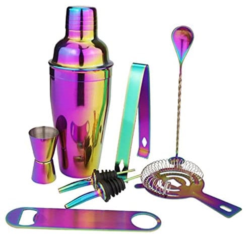 COLLBATH Kit Shaker À Cocktail en Acier Inoxydable 8 Pièces 550 ML pour Bar Restaurant Usage Domestique