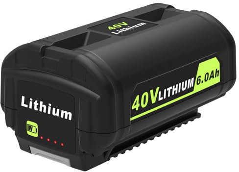 Nicetoro - Replacement battery for Ryobi 40V 6.0Ah OP4040 OP40201 battery, compatible with Ryobi OP406A 40V charger and compatible with Ryobi 40V cordless power tools