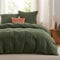 BEDSURE Bettwäsche 260x240 3teilig Olivgrün - Weiche ÖKO-TEX Polyester Mikrofaser Bettwäsche-Set, 1 Bettbezug 260x240 cm mit Reißverschluss und 2 Kissenbezüge 65x65 cm