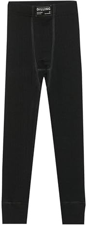 Dilling Kinder Merino Leggings 8x4 breit gerippt aus 100% Bio Merinowolle Slim Fit Base Layer atmungsaktiv