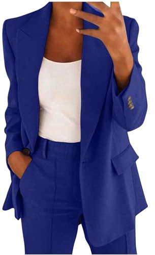 Offre du Jour Revers Costume Ensemble Bureau Affaires à Manches Longues Bouton Formel Veste Pantalon Costume Mince Ample Pantalon Veste Costume Monnaie De Ceinture