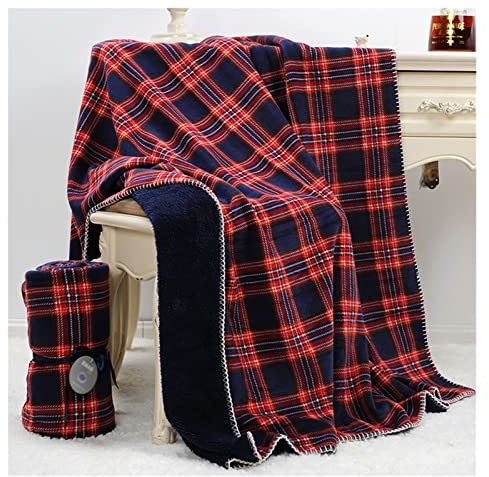 Decke für den Winter, kariert, für Bett und Sofa, Samt, Überwurfdecke, Gittermus Winter, kariert, für Bett und Sofa, Samt, Überwurfdecke, Gittermuster, Plüschdecke, Heimdekoration (Silber L)