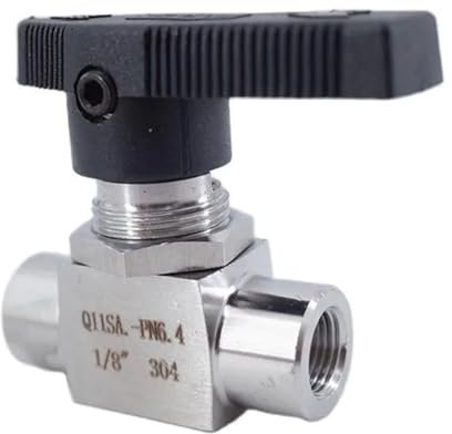 Kugelhahn mit Innengewinde, 1/8 Zoll, 3/8 Zoll, 1/2 Zoll, Edelstahl 304, Hochdruck-Hochtemperatur-Plattentyp, 2-Wege-Kugelhahn, 1 Stück(3/8)