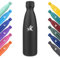KollyKolla Botella Termica 750ml, Botella Agua Acero Inoxidable, Termo sin BPA, Botella Reutilizable, Mantener Bebida 12H Caliente/24 Frío, para Niños, Adultos, Deporte, Escuela, Oficina - Negro