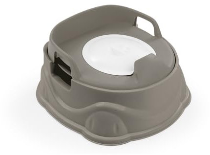 Dolu 3-in-1 Potty Training System – Potty, Toilet Adapter & Step Stool – Stone Grey –Kids Toilet Training Easy-to-Clean & Comfortable Design for Toddlers