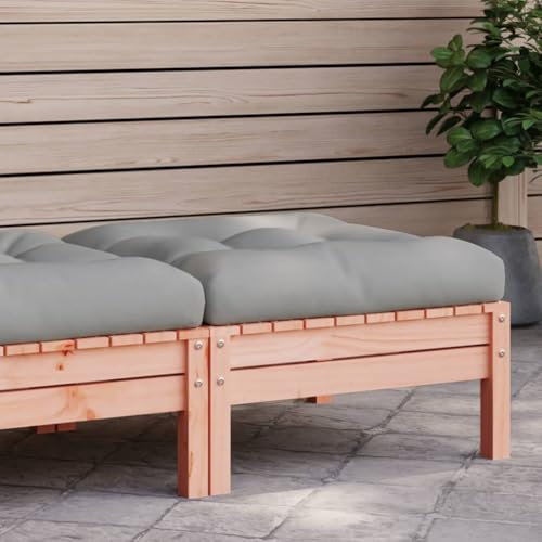 Myheimly Garten Sofa, Gartensofa,Gartencouch Modular,Sofa Couch Gartenmöbel Gartengarnitur, Garten-Sofa-Modul Natürliches Douglasie,Fußhocker