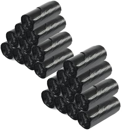 Anikees - Extra Strong Black Bin Bags - Pack of 10 | Heavy-Duty Garbage Bags for Household & Office Use | Tear-Resistant & Leakproof Trash Bags (20)