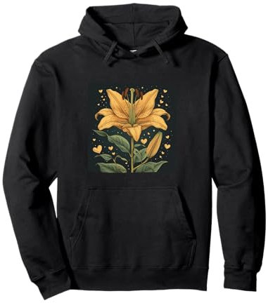 Belladonna Lily Flower Cottagecore Graphic Pullover Hoodie
