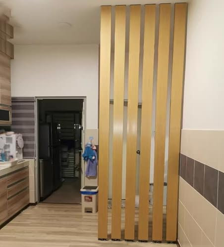 Paravent Raumteiler Innen 6 Pfosten, Raumteiler Aus Ultradickem Holz, Strapazierfähig, Sichtschutzwand, Trennwand, Säulengittersäule Mit 2 Verstellbaren Füßen Für Eingangsbereich/Restaurant(H-245cm(8f