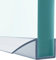 Nastro sigillante per cabine doccia, vasche da bagno, porte doccia, guarnizione di ricambio per vetro dritto o curvo con uno spazio (per 6-8 mm, 1 m)