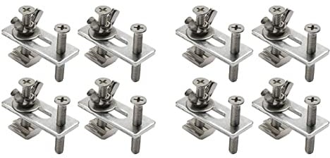 MQODLFP 8Pcs T-Track Mini Hold Down Clamp Kit with Iron Machine Engraving Machine Plate Clamp Fixture for CNC Engraving Machine