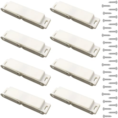 VIDSTW 8 Stück Magnetschnäpper Tür Magnete für Möbel Magnetschnäppe | 73MM Magnetschnäpper mit Nägeln mit 32 Schrauben Magnet Türschließer, Magnet für Schranktür,Schrankmagnete Stark, Türmagnet