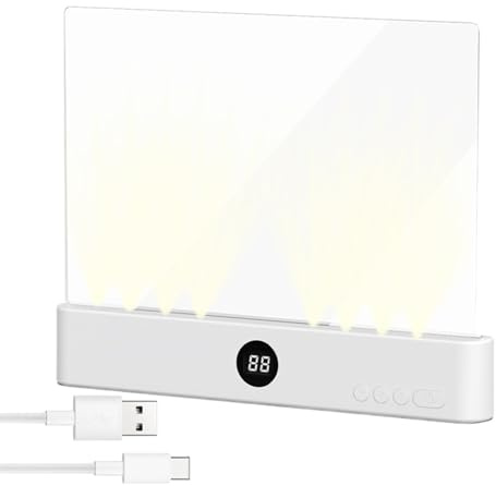 GkgWuxf Luz de lectura, panel transparente de 3 colores, panel LED, lámpara de libro, luces nocturnas, para mujeres, hombres, lectores, hogar, viajes, dormitorio, oficina, escuela, dormitorio