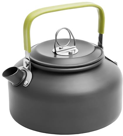 GOMETY Bollitore da campeggio, 0,8 l, ultraleggero, in alluminio, da campeggio, portatile, teiera, teiera, bollitore con manico contro scottature, per picnic, escursioni