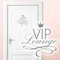 Grandora Wandtattoo VIP Lounge I Mittelgrau (BxH) 19 x 18 cm I WC Badezimmer Toilette selbstklebend Türaufkleber Aufkleber Wandaufkleber Wandsticker W5373