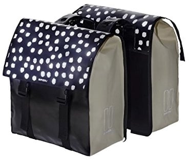 Basil Doppelpacktasche Urban Load, Black Reflective/White, 41 cm x 18 cm x 46 cm, 17739
