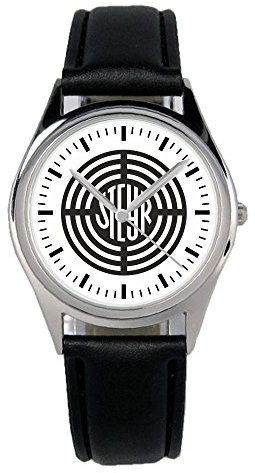 KIESENBERG Armbanduhr Traktor Trecker Steyr Oldtimer Fahrer Geschenk Artikel Idee Fan Damen Herren Unisex Analog Quartz Lederarmband Uhr 36mm Durchmesser B-1192