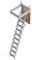 Mister Step ADJ Treppe - Faltleiter mit Scherensystem, 9 Stufen, 225-250 cm Höhe, Galvanisierter Stahl, Dämmsystem der Falltür