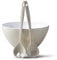 Zeal G217CSET Salad Bowl and Server Set, Cream