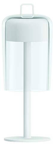 Guzzini Soirée Lampada da Tavolo senza Fili Ø 11,6 cm x H 31,3 cm, Bianco