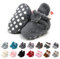 TMEOG Unisex-Baby Neugeborenes Fleece Booties Bio Baumwoll-Futter und rutschfeste Greifer Winterschuhe (6-12 Monate, A_Grau)