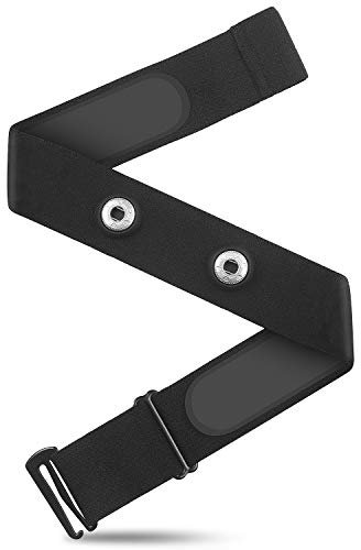 CooSpo Heart Rate Monitor Chest Strap Replacement Belt Compatible with Wahoo and Garmin Transmitters Adjustable Elastic Band-36inch (Hook type)