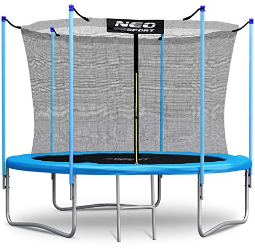 Trampolin 183 cm 6 ft mit Sicherheitsnetz Innennetz und Einstiegsleiter Neo-Sport PRO Gartentrampolin