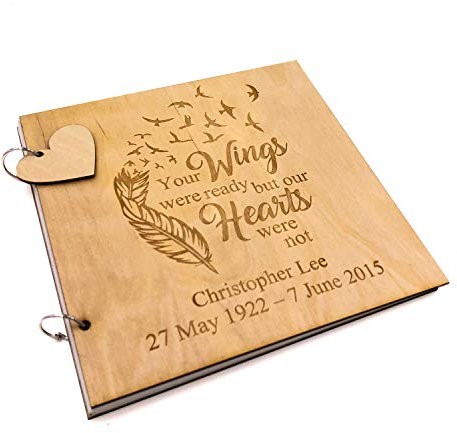 Personalised Large Funeral Remembrance Guest Book Scrap Book Album