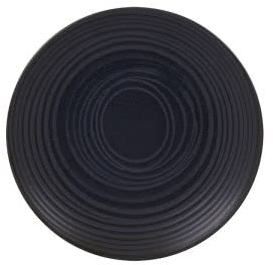TABLE PASSION - Assiette à dessert Moon Noir 22,5 cm (lot de 6)