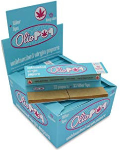 OLIOPOP Papel de Liar Fumar Largo Marrón + Filtros de Cartón 24 libritos