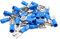 4mm Female Blue Electrical Cable Wire Spade Terminals Crimps Connectors 25pc