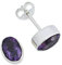 Ohrstecker 925 Silber Amethyst lila Stein Edelstein Ohrringe echt Silber Damen Sterling Silber Stecker Geschenk(MOS-040-51)