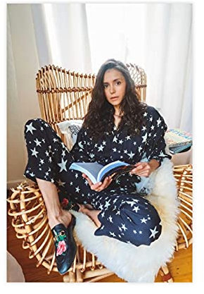 Schauspieler-Poster Nina Dobrev 38, Leinwand-Poster, Wandkunst, Deko, Bild, Gemälde für Wohnzimmer, Schlafzimmer, Dekoration, 40 x 60 cm, ohne Rahmen: