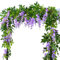 Flower Garland, Jaragar 4PCS 2m/7ft Wisteria Artificial Flowers Vine Hanging Trailing Plants String Flower Wall for Outdoor Garden Indoor Home Living Room Wedding Decorations