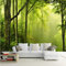 Photo Papier Peint Vert bois nature 3D Intissé Décoration Murale XXL Poster Trompe l oeil Tableaux Muraux pour Salon Chambre Toile de Fond Mur 250x175cm