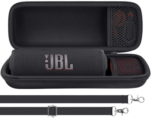 Aenllosi for JBL Flip 7/Flip 6/Flip 5 Portable Bluetooth Speaker Hard Travel Protective Storage Case,Case Only (Black)