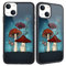 MACARI for iPhone 13 mini Case Aesthetic Mushroom Pattern Design, Soft TPU Hard Back Shatter-Resistant Shockproof Anti-Fall Protective Girly Painting Art Cover Case for iPhone 13 mini