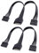 YieJoya Cable de extensión de alimentación SATA de 2 x 15 pines (paquete de 2), cable macho a hembra, 9 pulgadas, negro …