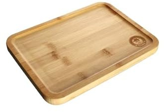 Heisenberg Rolling Tray aus Bambus, Drehtablett und Bröselschale zum Zigarettendrehen (24 x 18 cm)