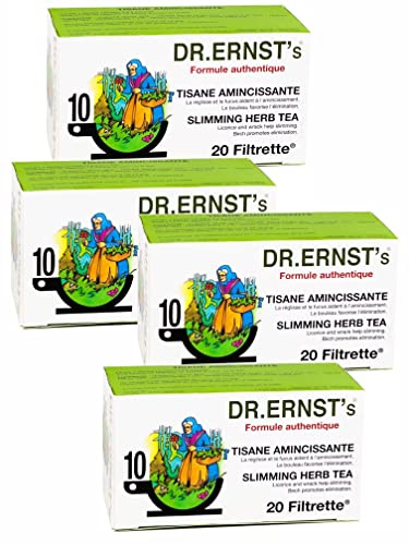 Dr. Ernst's n°10 - Formula autentica Tisana dimagrante – Set di 4 scatole da 20 bustine (confezione 4) da 2 g (ERNST's)