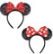 DRESHOW Oreilles de Souris Arc Bandeaux Paillettes Décoration de Fête Cosplay Costume pour Filles et Femmes