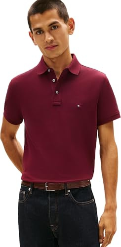 Tommy Hilfiger Men 1985 Slim Polo MW0MW17771 S/S Polo, Purple, M