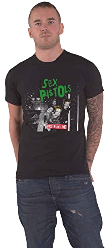 Sex Pistols The T Shirt No Future Cover Photo Band Logo Neu Offiziell Herren Größe XL, Schwarz, XL