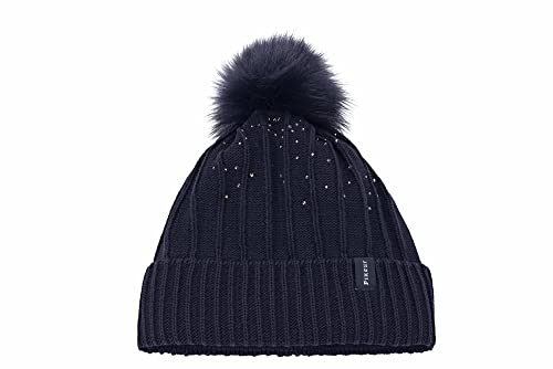 Mütze mit Strass und Fell-Imitat-Bommel Herbst/Winter 2022