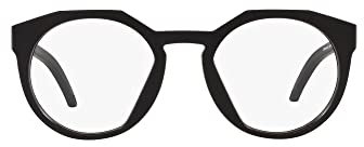 Oakley Herren Ox8139 Hstn Rx Low Bridge Fit Runde verschreibungspflichtige Brillenrahmen, Mattschwarz/Demo-Linse, 56 mm