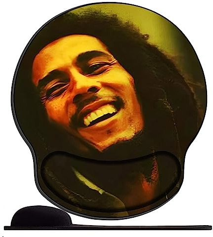 Gel Mauspad ergonomische Handgelenkauflage Der Pate der Musik: Lächelnder Bob Marley Office Komfort Mousepad Handgelenkpolster Handauflage Gelkissen Gelpolster für Computer Laptop Notebook