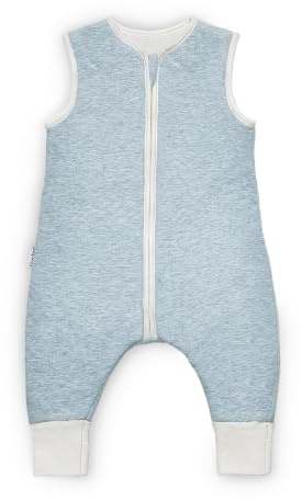 Ehrenkind® Ganzjahres-Schlafsack mit Beinen Wollfüllung | 100% Bio-Baumwolle mit 100% Wolle Füllung Baby-Schlafsack | OEKO-TEX