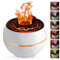 Aroma Diffuser für Ätherisches Öle, 360ml Luftbefeuchter, Vulkan Duftlampe mit Timer, Auto-Off-Schutz und 7 Farben LED-Nachtlicht, Flammeneffekt Diffusor für Schlafzimmer, Büro, Yoga, SPA (White)