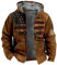 KONG JIMFAN Übergangsjacke Herren Feuerwehr Pullover Wollstrickjacke Für Herren Regenjacke Faltbar Herbst Jacke Fahrradjacke Arbeitshemden Herren Langarm Gewand Snowboardjacke(Ginger,6XL)